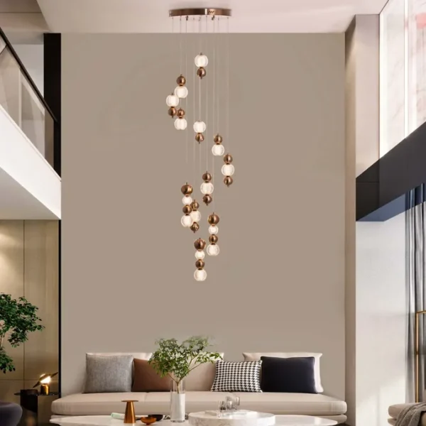 Modern Orb Cluster Chandelier