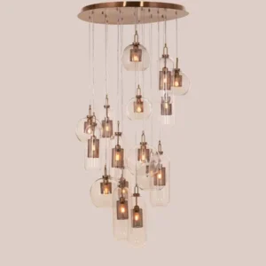 Vintage Glass Cluster Chandelier